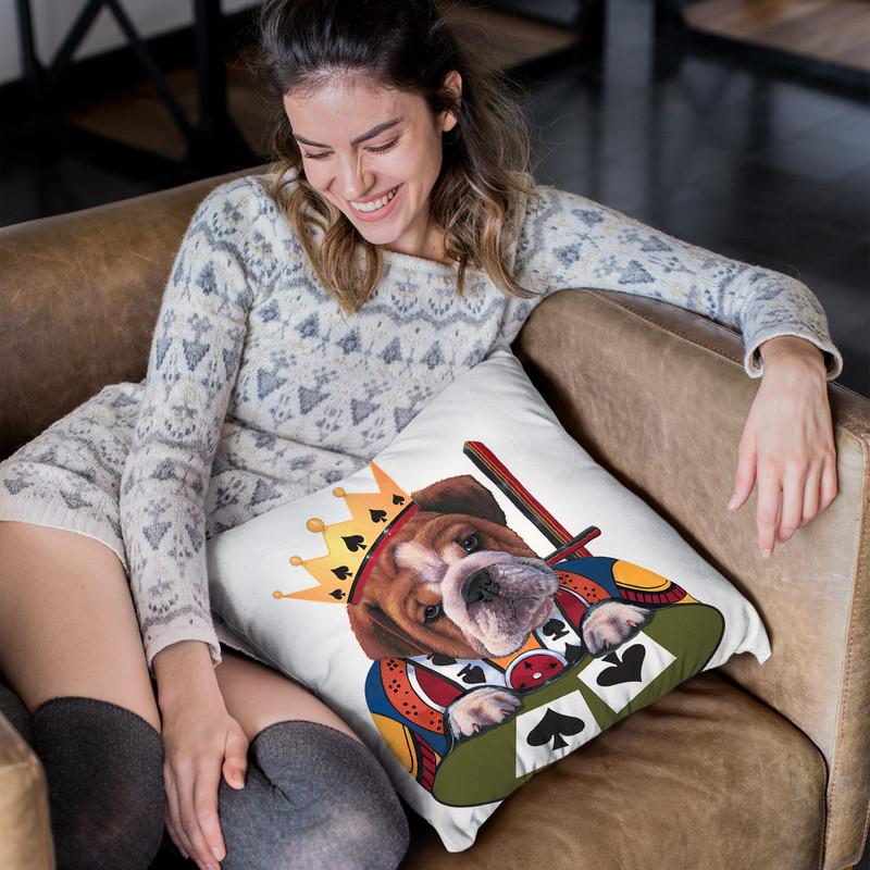 King Of Spades Throw Pillow By Jenny Newland - All About Vibe