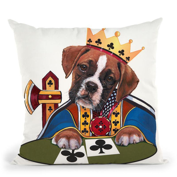 King Of Clubs Throw Pillow By Jenny Newland - All About Vibe