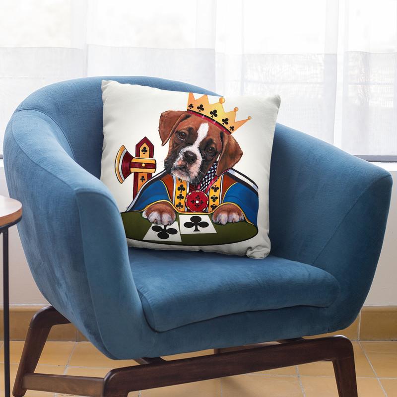 King Of Clubs Throw Pillow By Jenny Newland - All About Vibe