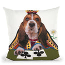 Queen Of Clubs Throw Pillow By Jenny Newland - All About Vibe