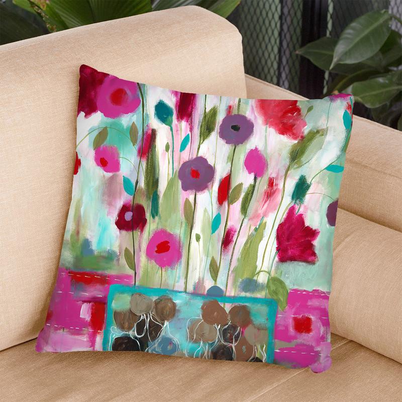 Winter Blooms Throw Pillow By Carrie Schmitt - All About Vibe