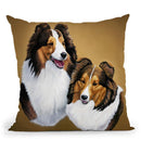 Collies 2 Throw Pillow By Jenny Newland - All About Vibe