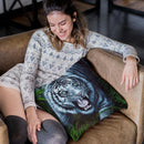 White Tiger Throw Pillow By Jenny Newland - All About Vibe