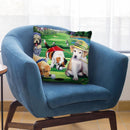 Golfing Puppies Throw Pillow By Jenny Newland - All About Vibe