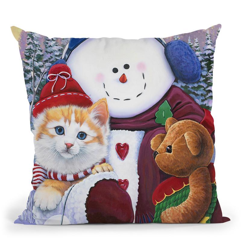 Winter Wonder Pals Throw Pillow By Jenny Newland - All About Vibe