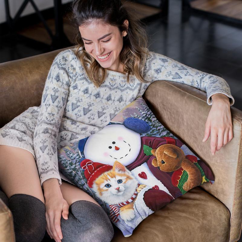 Winter Wonder Pals Throw Pillow By Jenny Newland - All About Vibe