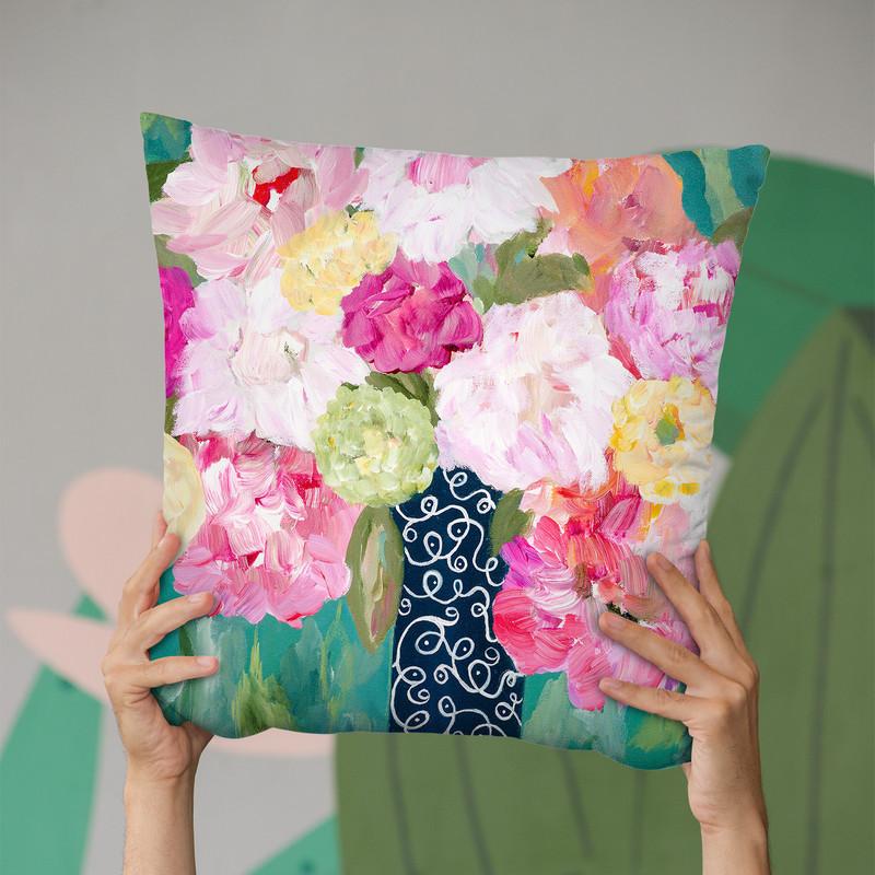 Botanical Splash Throw Pillow By Carrie Schmitt - All About Vibe