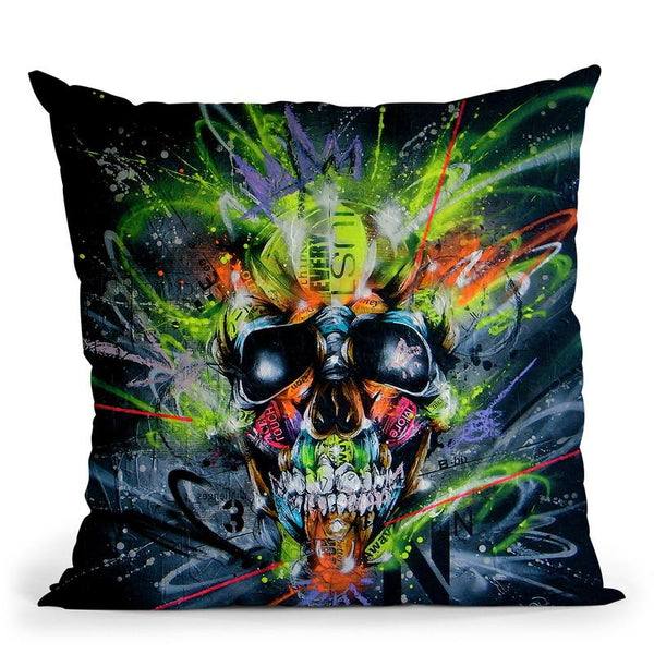 Neon Throw Pillow By Taka Sudo - All About Vibe