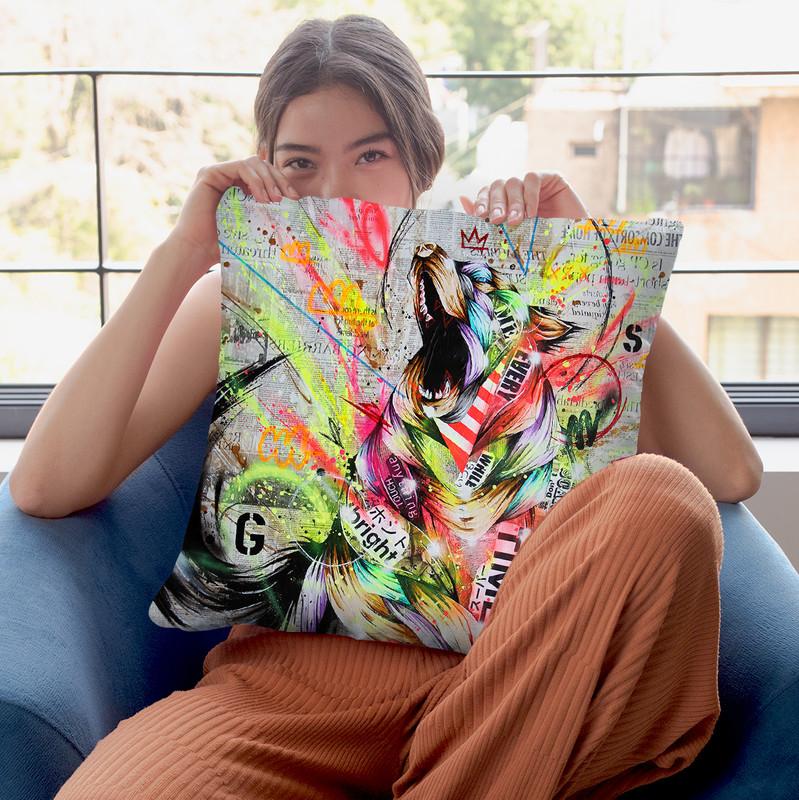 Rebel Throw Pillow By Taka Sudo - All About Vibe