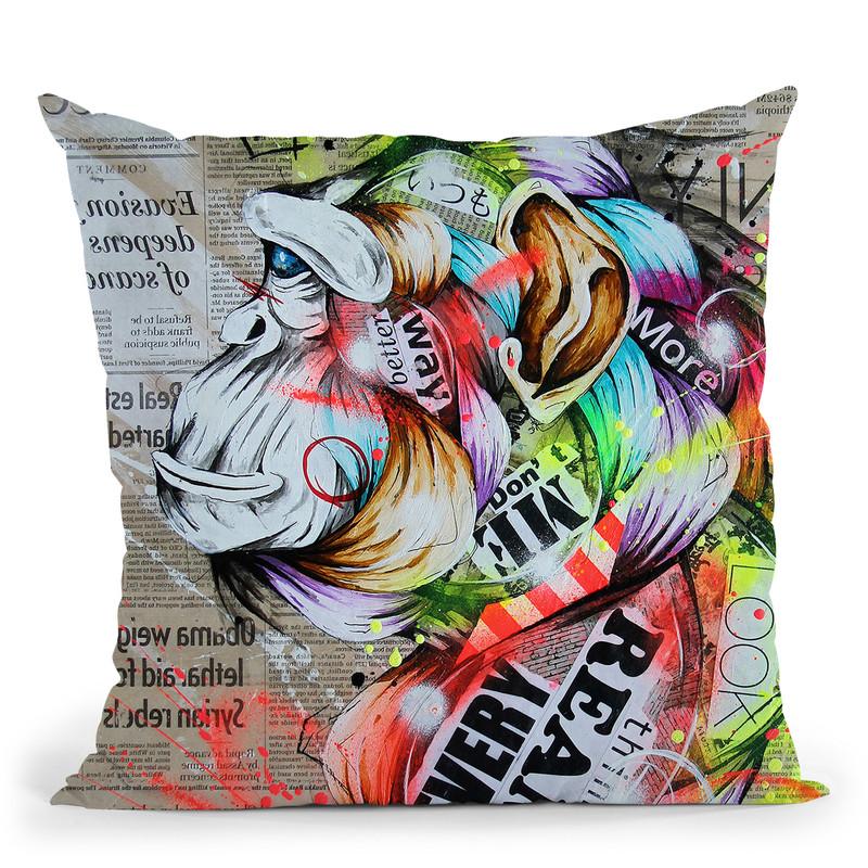 Visionary 2 Throw Pillow By Taka Sudo - All About Vibe