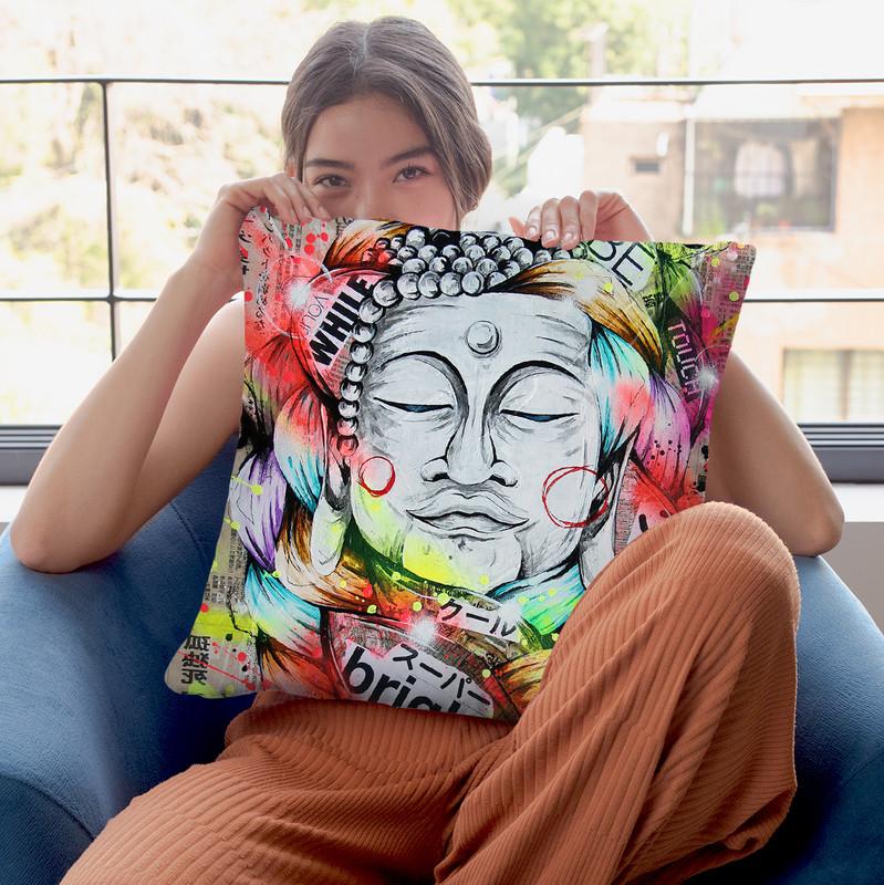 Visionary 3 Throw Pillow By Taka Sudo - All About Vibe