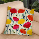 Cheerful Poppies Throw Pillow By Carrie Schmitt - All About Vibe