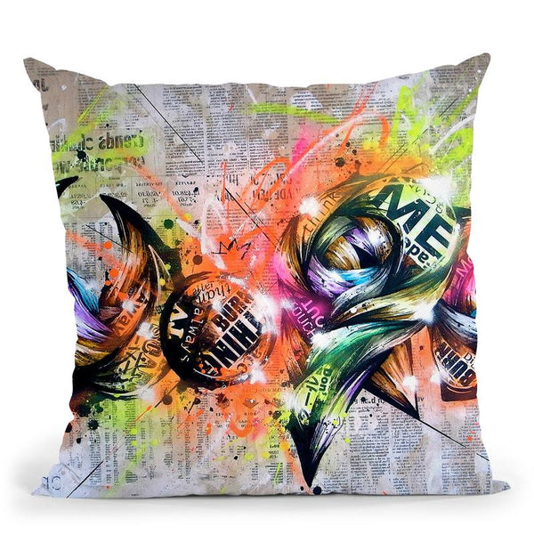Word Throw Pillow By Taka Sudo - All About Vibe
