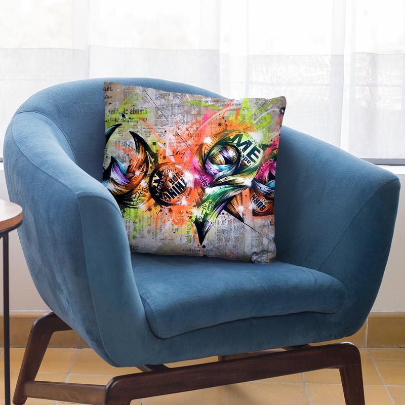Word Throw Pillow By Taka Sudo - All About Vibe