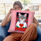 Cat Roses Throw Pillow By Tomoyo Pitcher - All About Vibe