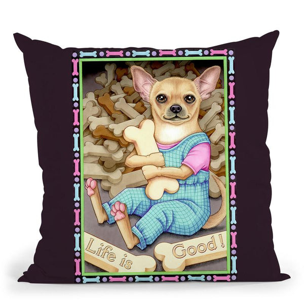 Chihuahua Cookies Throw Pillow By Tomoyo Pitcher - All About Vibe