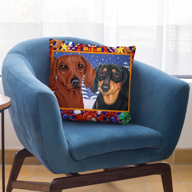 Christmas Border Throw Pillow By Tomoyo Pitcher - All About Vibe