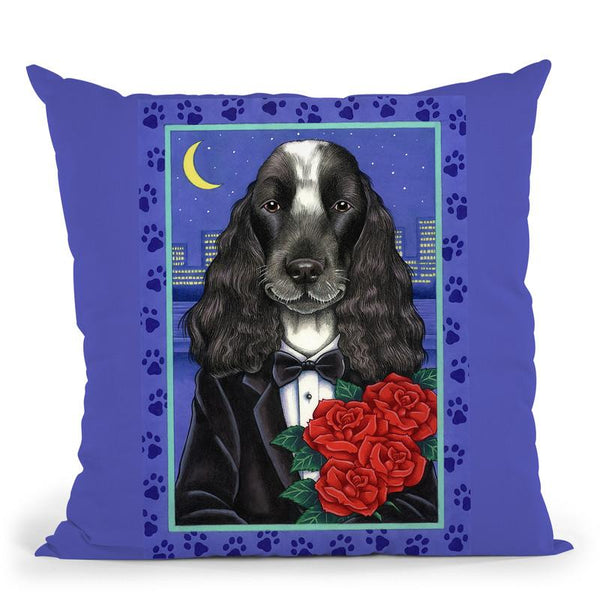 Cocker Spaniel Tuxedo Throw Pillow By Tomoyo Pitcher - All About Vibe