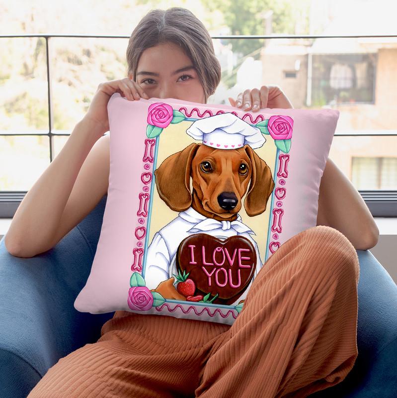 Dachshund Baker Throw Pillow By Tomoyo Pitcher - All About Vibe