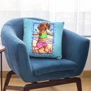 Dachshund Hula Hoop Throw Pillow By Tomoyo Pitcher - All About Vibe