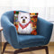 Harvest Westie Throw Pillow By Tomoyo Pitcher - All About Vibe