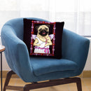 Pug Cupid Throw Pillow By Tomoyo Pitcher - All About Vibe