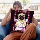 Pug Cupid Throw Pillow By Tomoyo Pitcher - All About Vibe