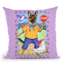 Shepherd Crossing Guard Throw Pillow By Tomoyo Pitcher - All About Vibe