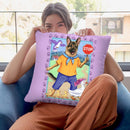 Shepherd Crossing Guard Throw Pillow By Tomoyo Pitcher - All About Vibe