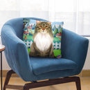 Spring Maine Coon Throw Pillow By Tomoyo Pitcher - All About Vibe