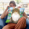 Spring Maine Coon Throw Pillow By Tomoyo Pitcher - All About Vibe
