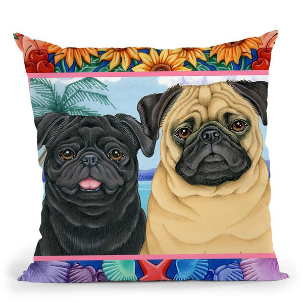 Summer Border Throw Pillow By Tomoyo Pitcher - All About Vibe