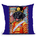 Xmas Black Lab Throw Pillow By Tomoyo Pitcher - All About Vibe