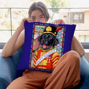 Xmas Black Lab Throw Pillow By Tomoyo Pitcher - All About Vibe