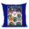 Xmas Cat Chorus Throw Pillow By Tomoyo Pitcher - All About Vibe