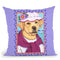 Yellow Lab Sunhat Throw Pillow By Tomoyo Pitcher - All About Vibe