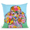 Flowers Poodle Throw Pillow By Tomoyo Pitcher - All About Vibe