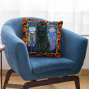 Halloween Black Cat Throw Pillow By Tomoyo Pitcher - All About Vibe