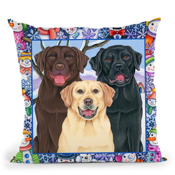 Snowman Labs Throw Pillow By Tomoyo Pitcher - All About Vibe