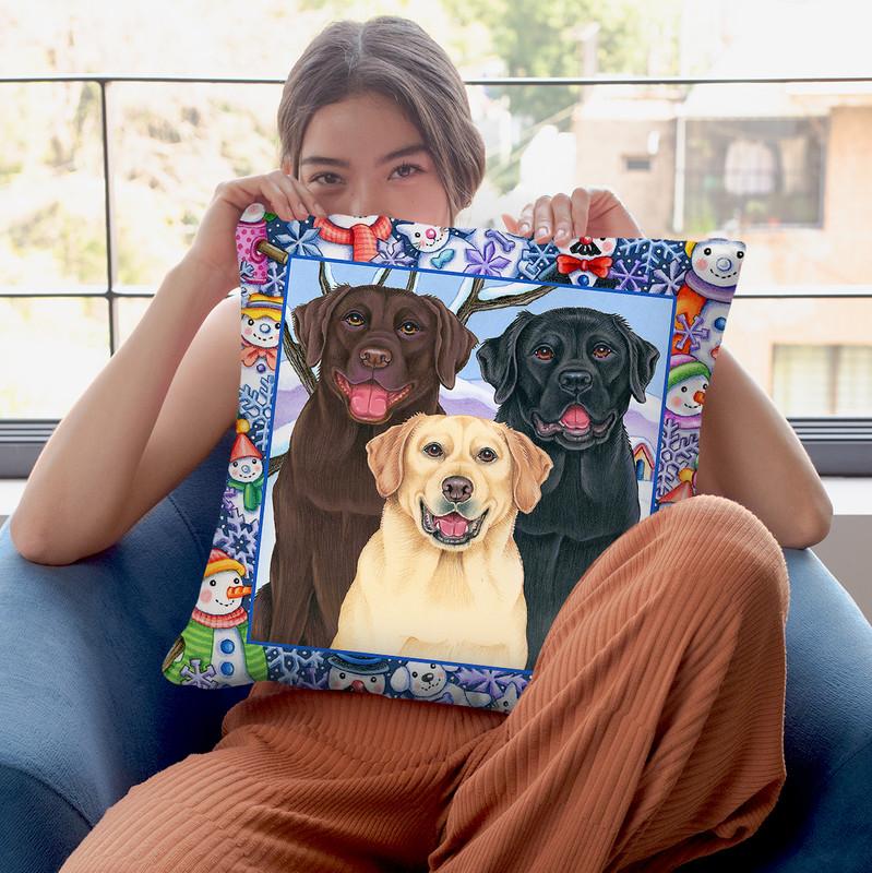 Snowman Labs Throw Pillow By Tomoyo Pitcher - All About Vibe