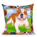 Sports Bulldog Throw Pillow By Tomoyo Pitcher - All About Vibe