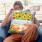 Sunflowers Kitten Throw Pillow By Tomoyo Pitcher - All About Vibe