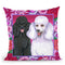 Valentine Poodles Throw Pillow By Tomoyo Pitcher - All About Vibe
