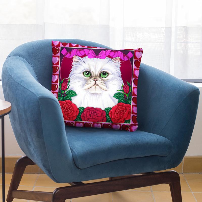 Valentines Persian Throw Pillow By Tomoyo Pitcher - All About Vibe