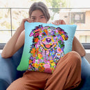 Flowers Australianepherd Throw Pillow By Tomoyo Pitcher - All About Vibe