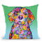 Flowers Beagle Throw Pillow By Tomoyo Pitcher - All About Vibe