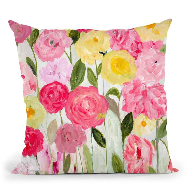 Margaret'S Flowers Throw Pillow By Carrie Schmitt - All About Vibe