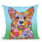Flowers Corgi Throw Pillow By Tomoyo Pitcher - All About Vibe
