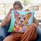 Flowers Corgi Throw Pillow By Tomoyo Pitcher - All About Vibe