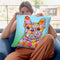 Flowers French Bulldog Throw Pillow By Tomoyo Pitcher - All About Vibe